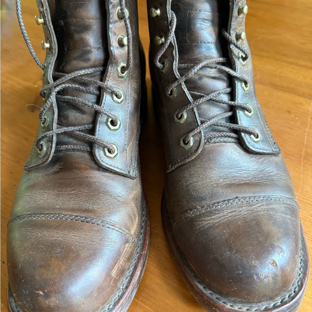 LL Bean Katahdin Chippewa Men's Brown Leather Lace-Up Work Boots